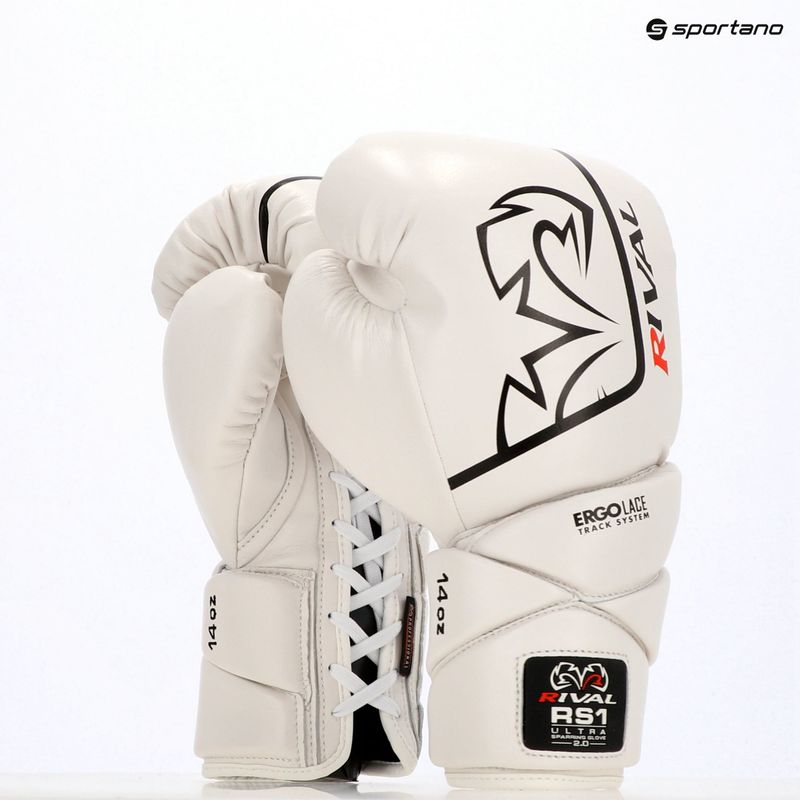 Mănuși de box Rival RS1 Ultra Sparring 2.0 white 11