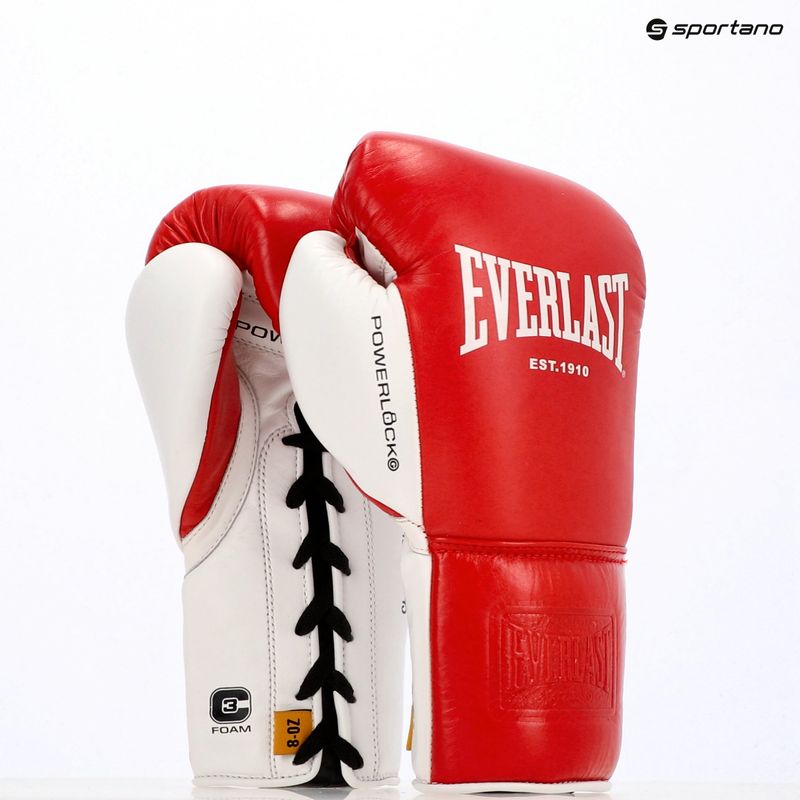 Mănuși de box Everlast Powerlock OG Pro Fight red/white 14