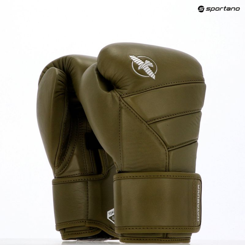 Mănuși de box Hayabusa T3 Kanpeki olive green 14