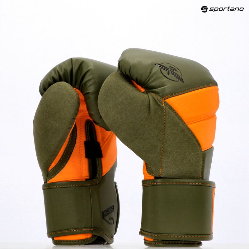 Mănuși de box Hayabusa T3 green/orange 8