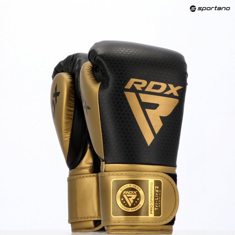 Mănuși de box RDX L2 Mark Pro Sparring Boxing Hook & Loop golden 12
