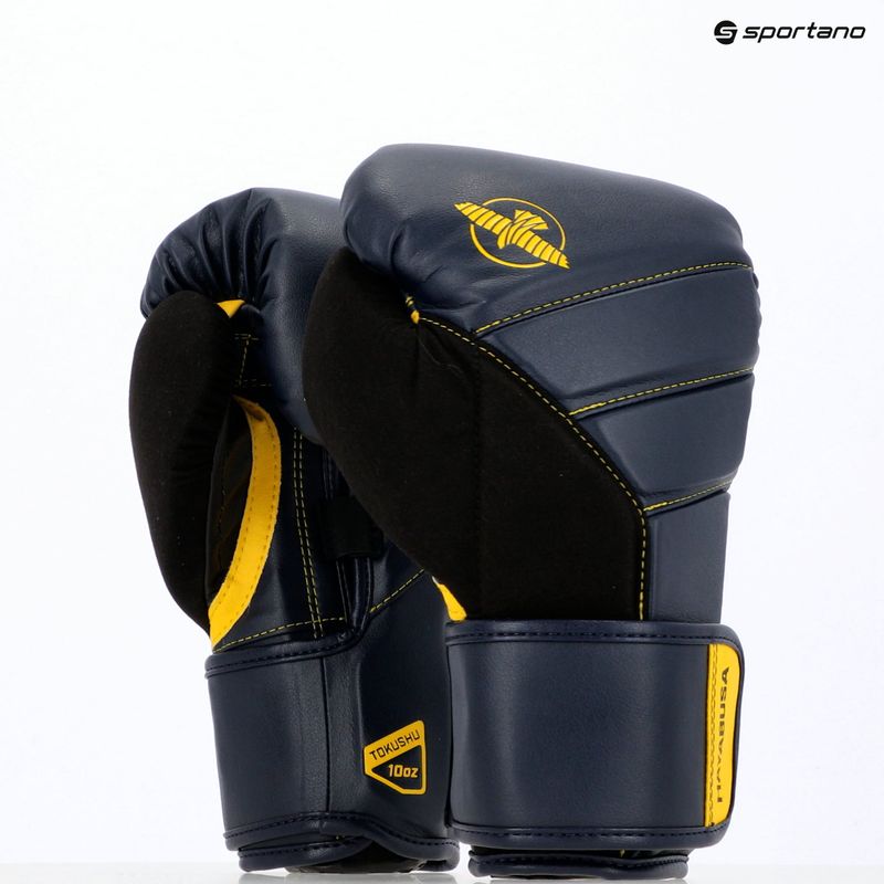 Mănuși de box Hayabusa T3 navy/yellow 8