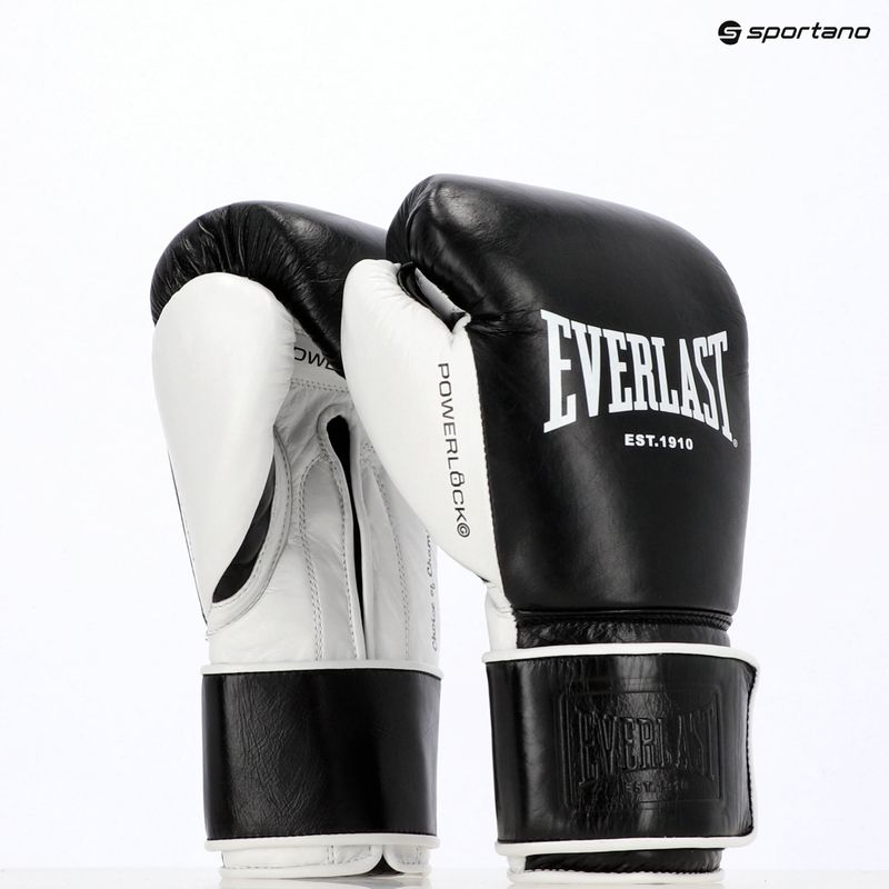 Mănuși de box Everlast Powerlock Pro OG H&L black/white 7