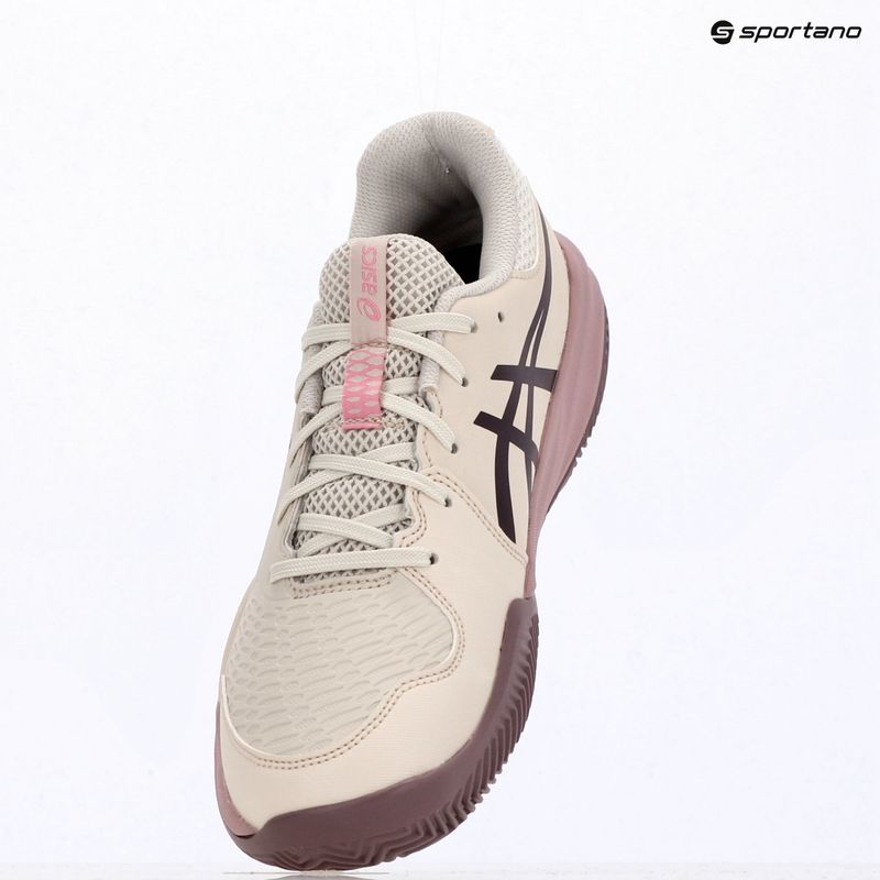 Încălțăminte de tenis pentru copii ASICS Gel-Resolution X GS Clay soft oat/dark aubergine 9