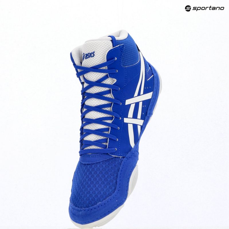 Încălțăminte de lupte ASICS Snapdown 4 neon blue/white 9