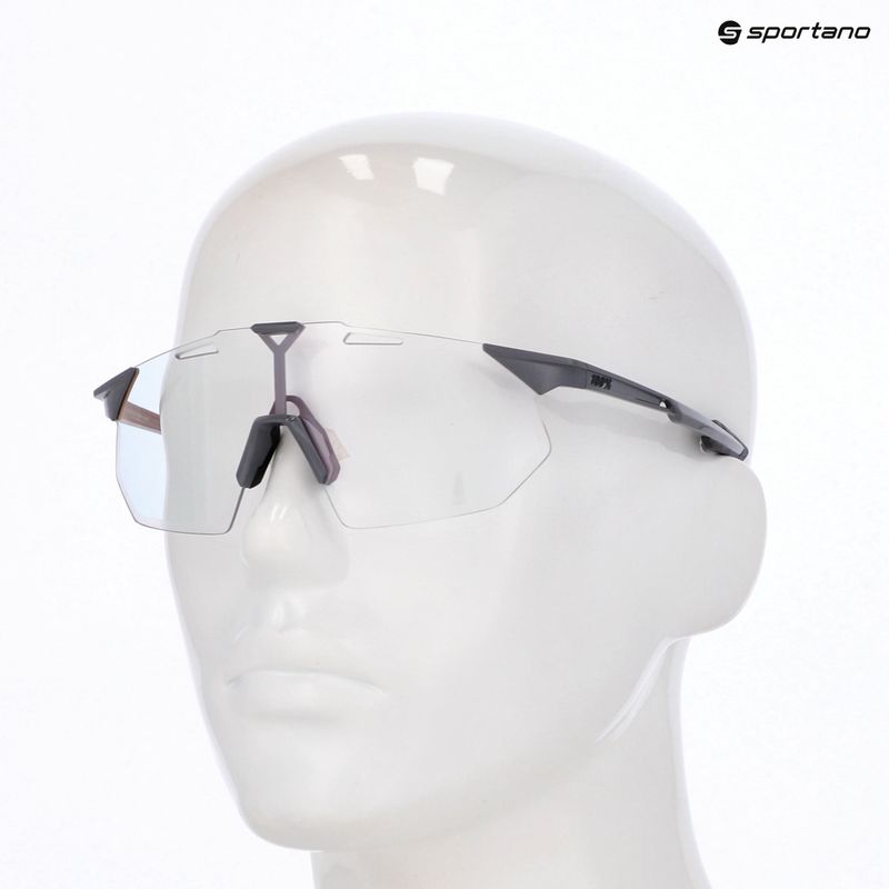 Ochelari de soare 100% Hypercraft SQ gloss light grey/rose gold mirror photochromic 7