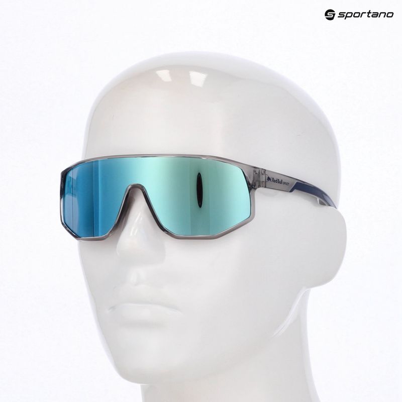 Ochelari de soare Red Bull SPECT Dash light grey/smoke with blue mirror 7