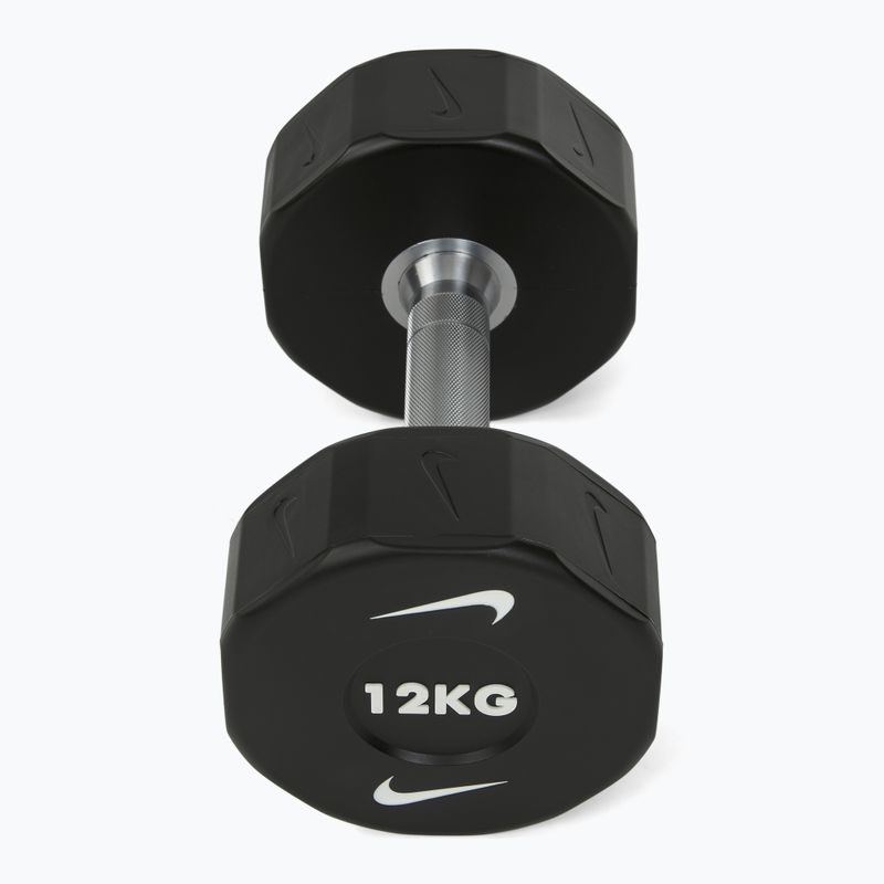 Haltă cromată Nike Strength Pro Urethane Dumbbell 12 kg black/white 2