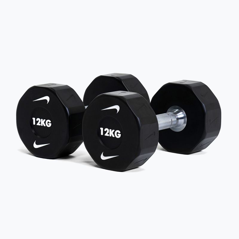 Haltă cromată Nike Strength Pro Urethane Dumbbell 12 kg black/white 5