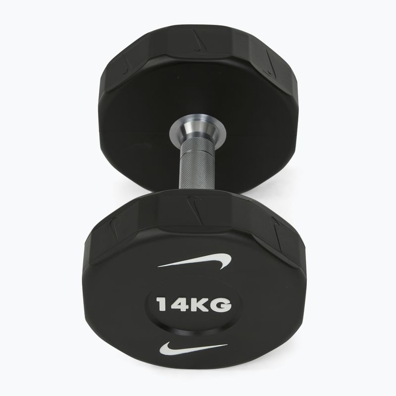 Haltă cromată Nike Strength Pro Urethane Dumbbell 14 kg black/white 2