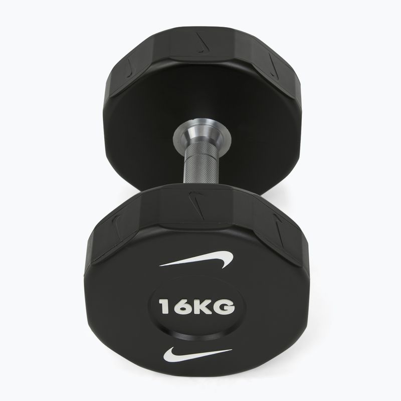 Haltă cromată Nike Strength Pro Urethane Dumbbell 16 kg black/white 2