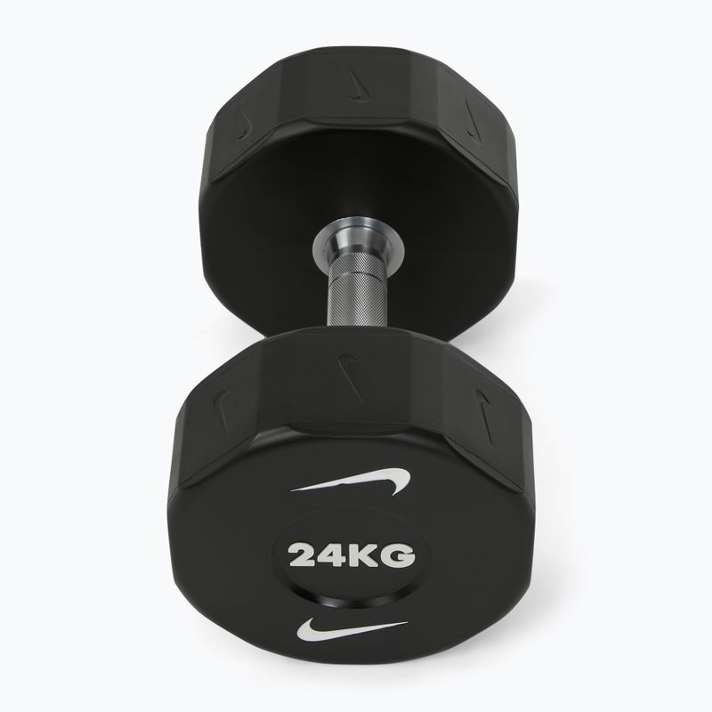 Haltă cromată Nike Strength Pro Urethane Dumbbell 24 kg black/white 2