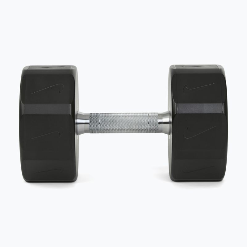 Haltă cromată Nike Strength Pro Urethane Dumbbell 28 kg black/white 3