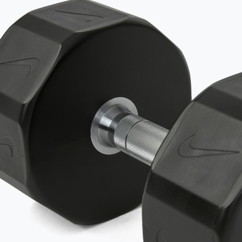 Haltă cromată Nike Strength Pro Urethane Dumbbell 28 kg black/white 4