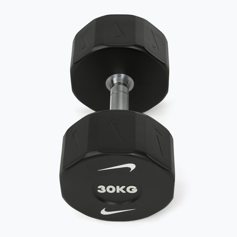Haltă cromată Nike Strength Pro Urethane Dumbbell 30 kg black/white 2
