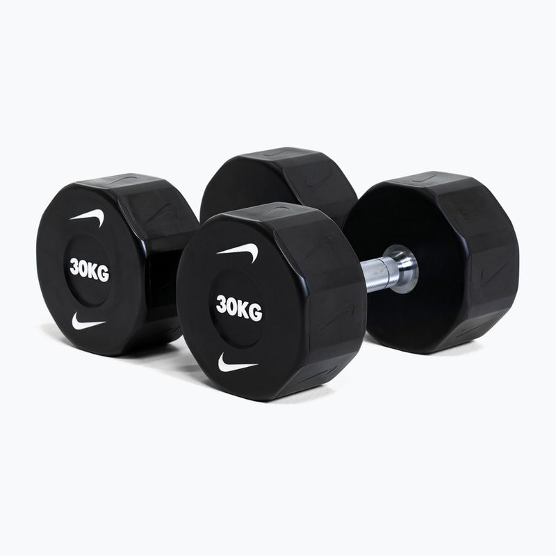 Haltă cromată Nike Strength Pro Urethane Dumbbell 30 kg black/white 5