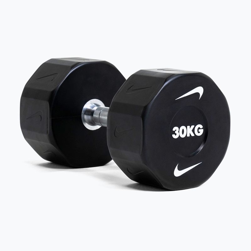 Haltă cromată Nike Strength Pro Urethane Dumbbell 30 kg black/white 6
