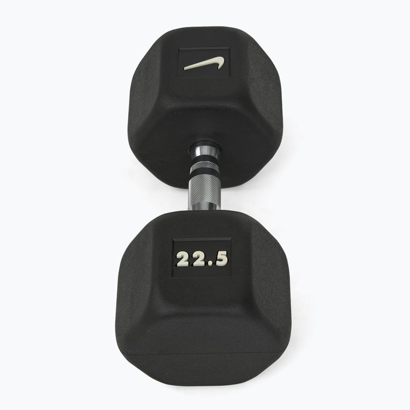 Gantera cauciucată Nike Strength Hex Dumbbell 22,5 kg black/white 2