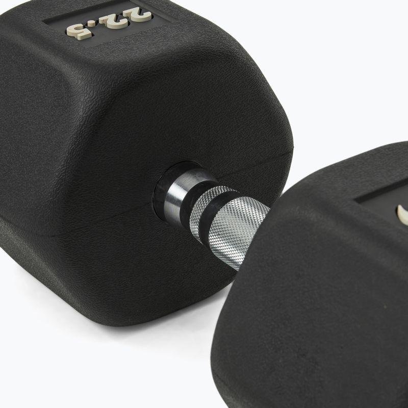 Gantera cauciucată Nike Strength Hex Dumbbell 22,5 kg black/white 4