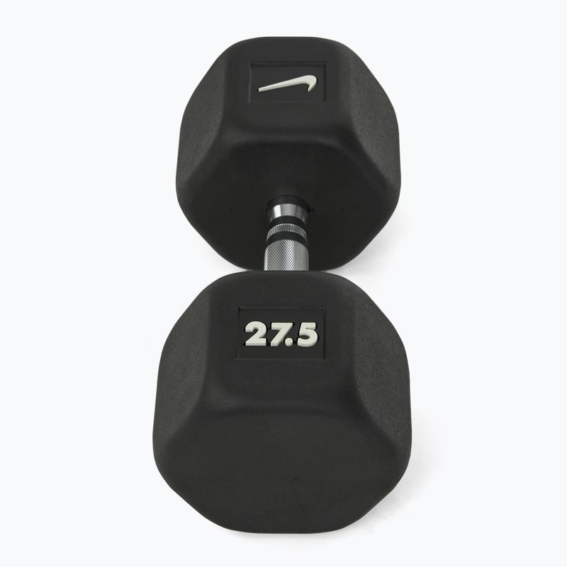 Gantera cauciucată Nike Strength Hex Dumbbell 27,5 kg black/white 2