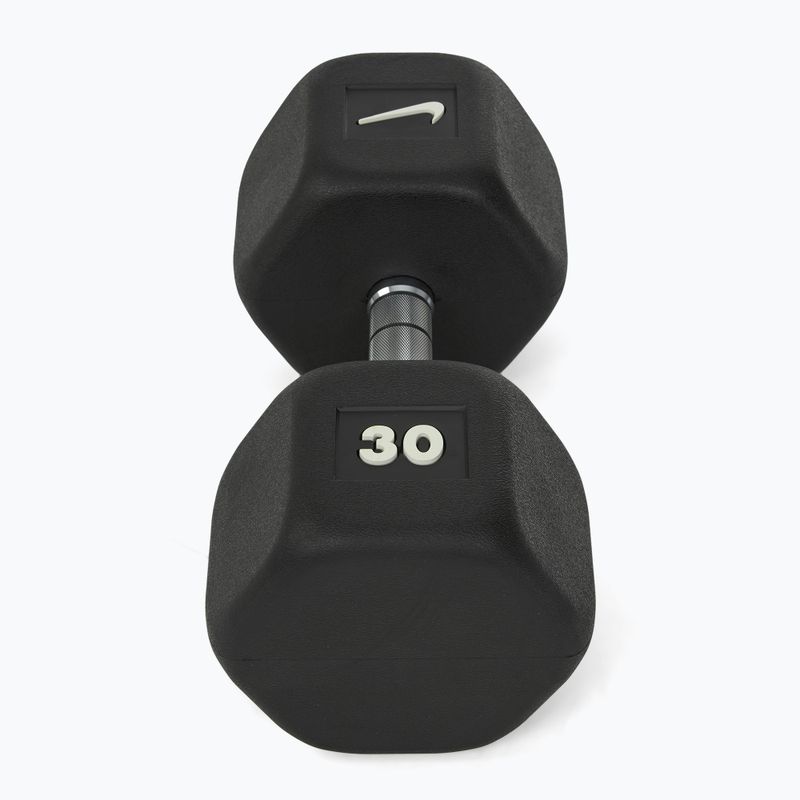 Gantera cauciucată Nike Strength Hex Dumbbell 30 kg black/white 2