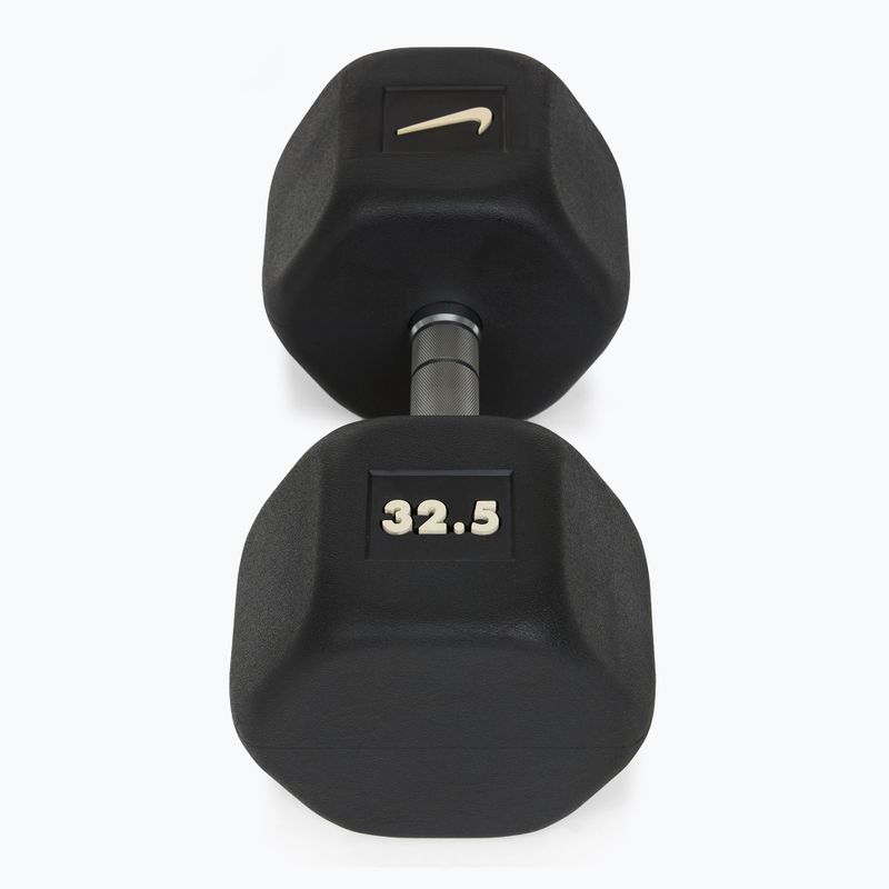 Ganteră cauciucată Nike Strength Hex Dumbbell 32,5 kg black/white 2