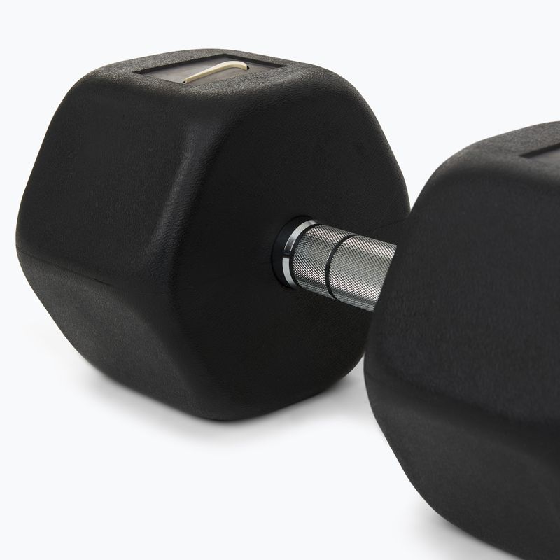 Ganteră cauciucată Nike Strength Hex Dumbbell 32,5 kg black/white 4