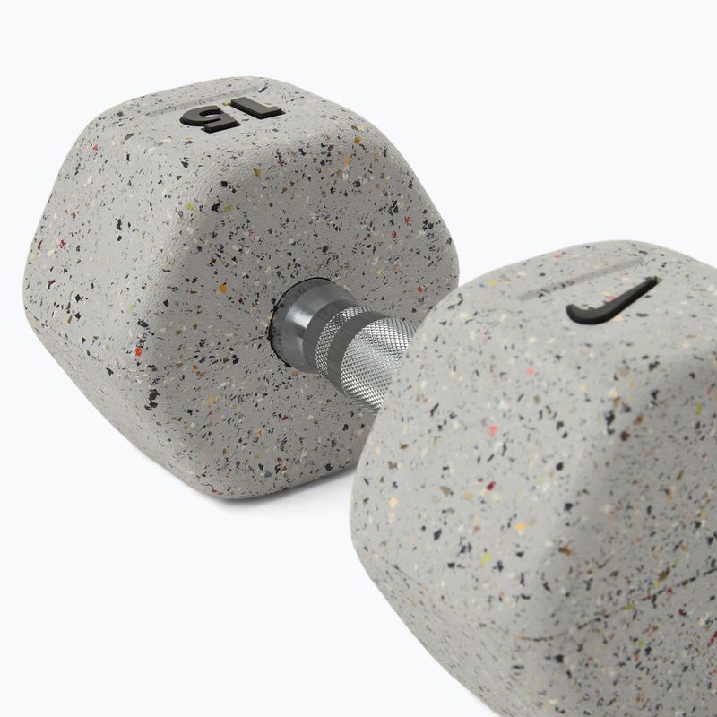 Gantera cauciucată Nike Strength Grind Hex Dumbbell 15 kg wolf grey 4