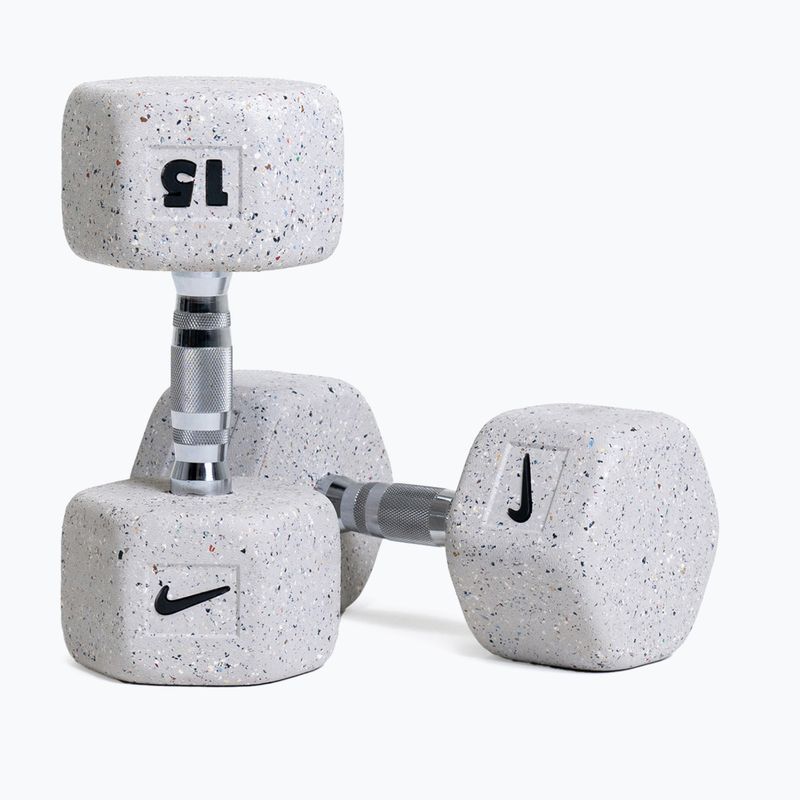 Gantera cauciucată Nike Strength Grind Hex Dumbbell 15 kg wolf grey 5