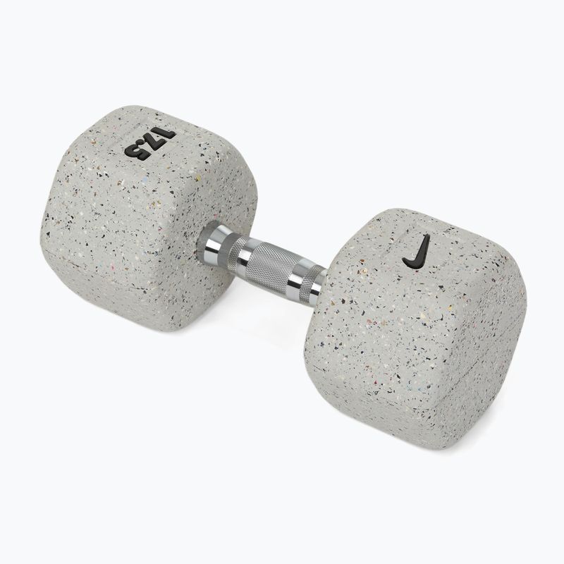 Gantera cauciucată Nike Strength Grind Hex Dumbbell 17,5 kg wolf grey