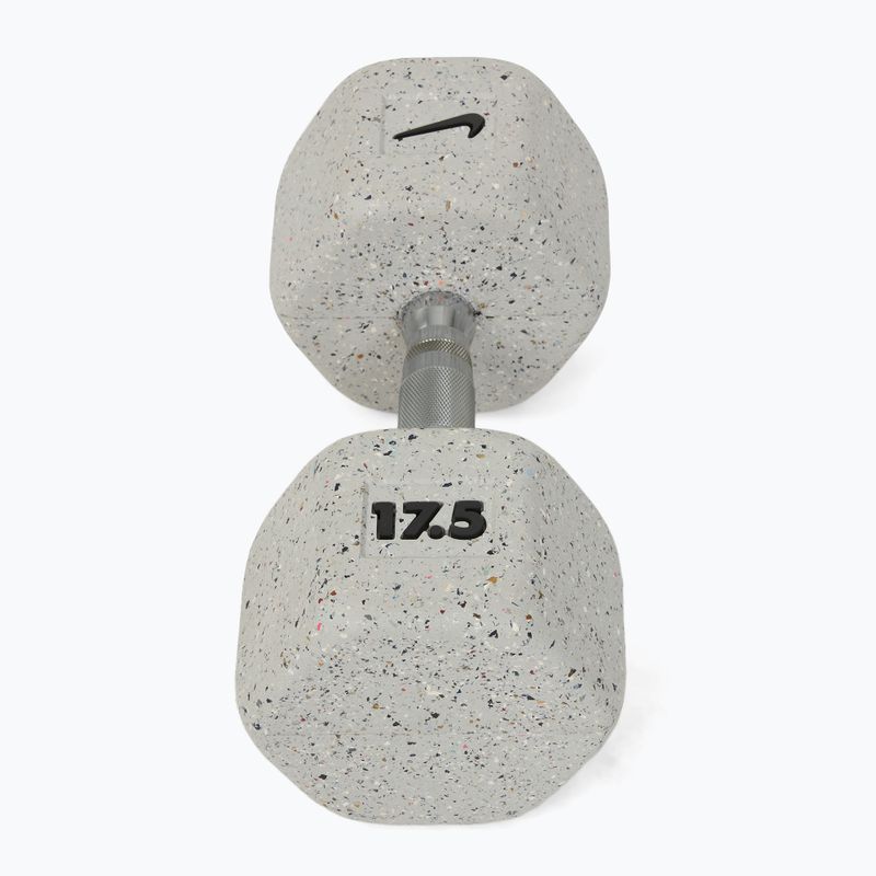 Gantera cauciucată Nike Strength Grind Hex Dumbbell 17,5 kg wolf grey 2