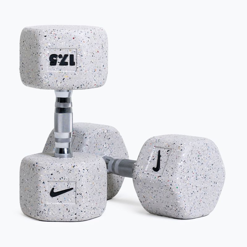 Gantera cauciucată Nike Strength Grind Hex Dumbbell 17,5 kg wolf grey 5