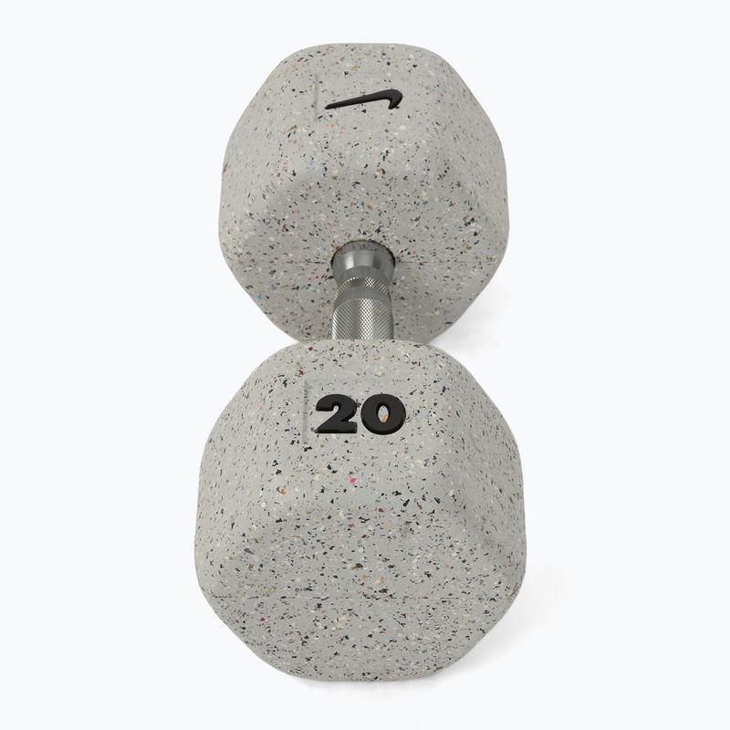 Gantera cauciucată Nike Strength Grind Hex Dumbbell 20 kg wolf grey 2
