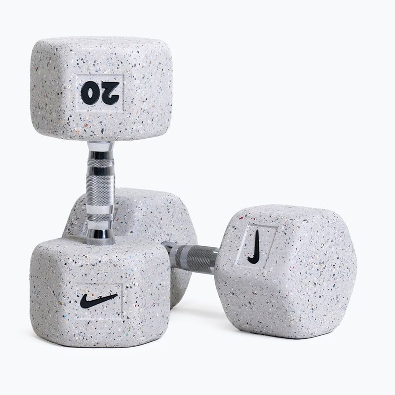 Gantera cauciucată Nike Strength Grind Hex Dumbbell 20 kg wolf grey 5