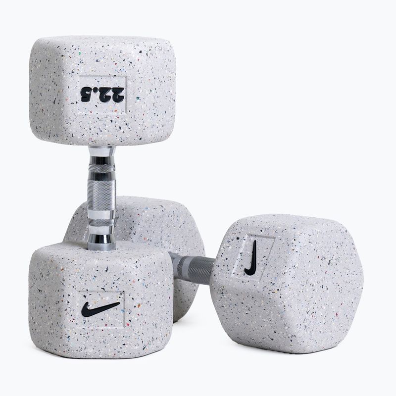 Gantera cauciucată Nike Strength Grind Hex Dumbbell 22,5 kg wolf grey 5