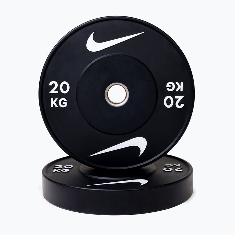 Greutate bumper Nike Strength Rubber Bumper Plates 20 kg black/white