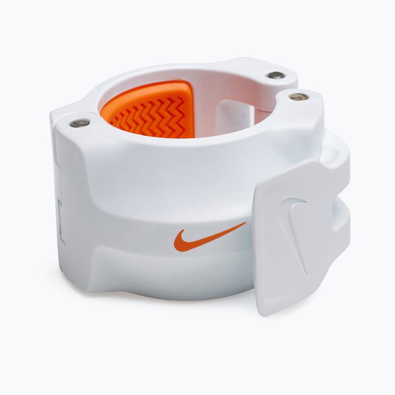 Cleme pentru bară de haltere Nike Strength Barbell Collars 2 buc. white/orange 3