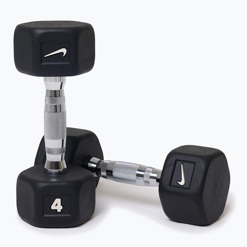 Gantere Nike Strength Hex Dumbbell 2 x 4 kg black/white