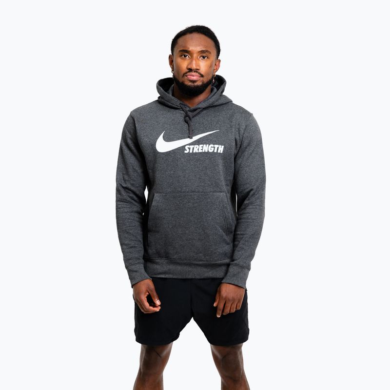 Bluză pentru bărbați Nike Strength Hoodie charcoal/white