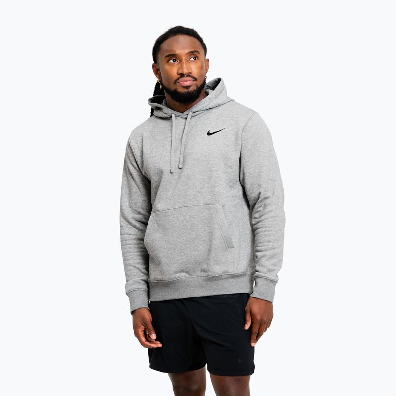 Bluză pentru bărbați Nike Strength S&C Hoodie heather grey/black