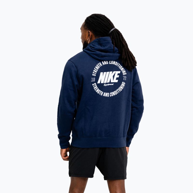 Bluză pentru bărbați Nike Strength S&C Hoodie navy/white 3