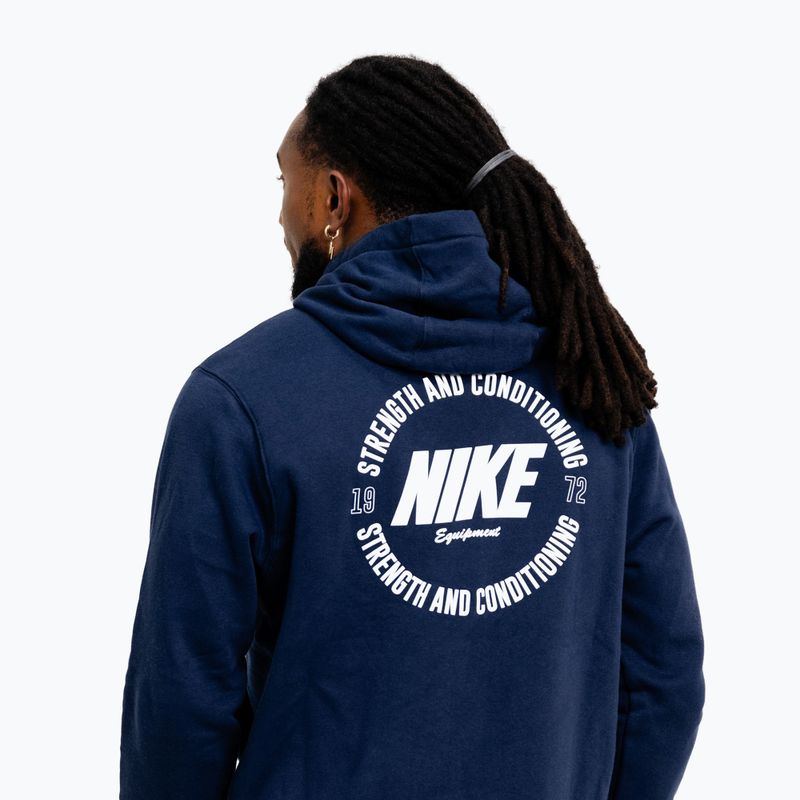 Bluză pentru bărbați Nike Strength S&C Hoodie navy/white 5