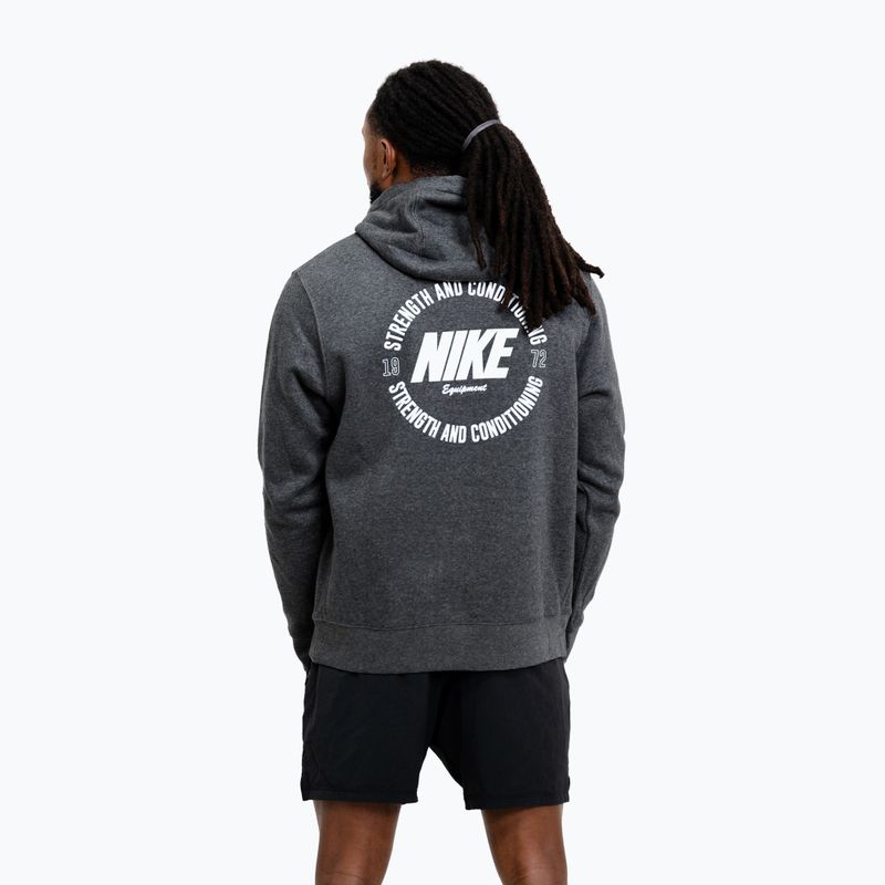 Bluză pentru bărbați Nike Strength S&C Hoodie charcoal/white 3