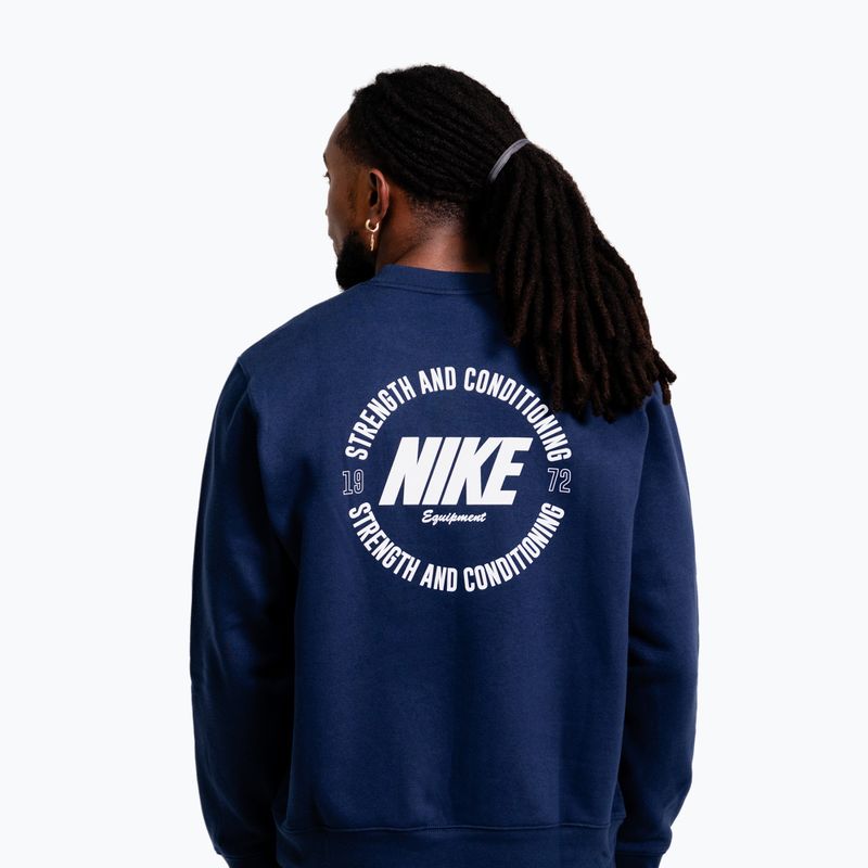 Bluză pentru bărbați Nike Strength S&C Crewneck navy/white 2