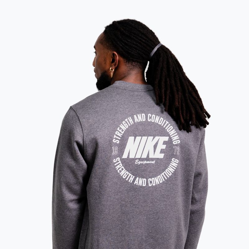 Bluză pentru bărbați Nike Strength S&C Crewneck charcoal/white 3