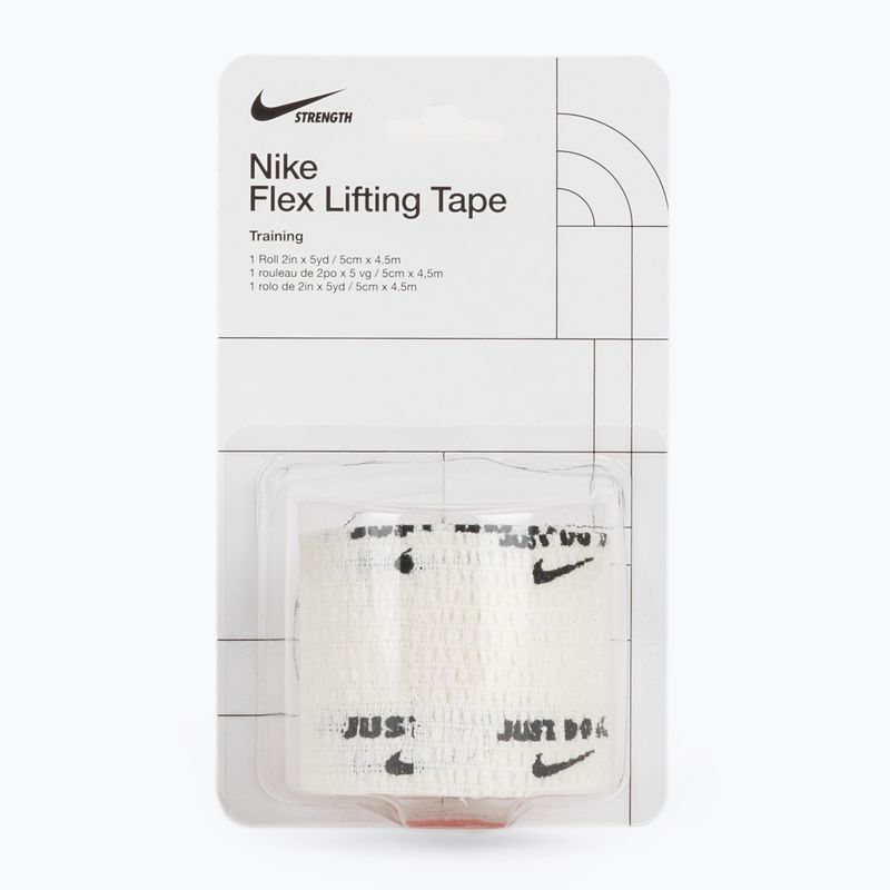 Bandaj elastic coeziv Nike Strenght Flex Lifting Tape white/black