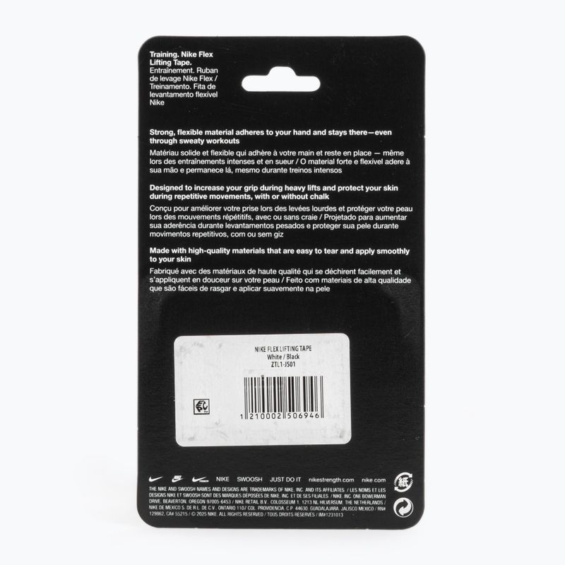 Bandaj elastic coeziv Nike Strenght Flex Lifting Tape white/black 2