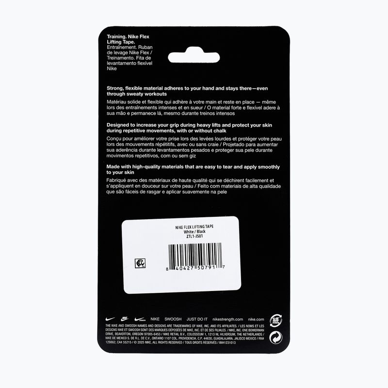 Bandaj elastic coeziv Nike Strenght Flex Lifting Tape white/black 6