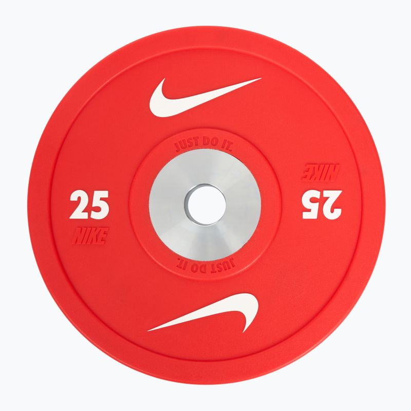 Greutate bumper Nike Strength Pro Urethane Bumper Plates 25 kg red/white 2