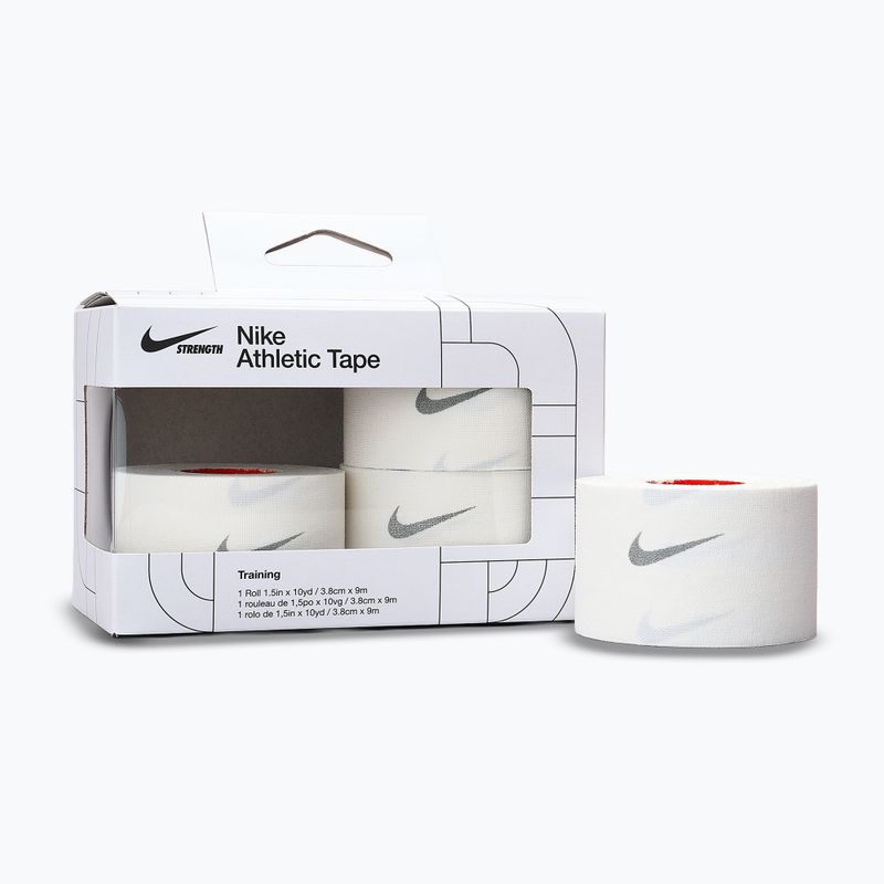 Bandaj elastic coeziv Nike Strenght Athletic Tape white/grey 2